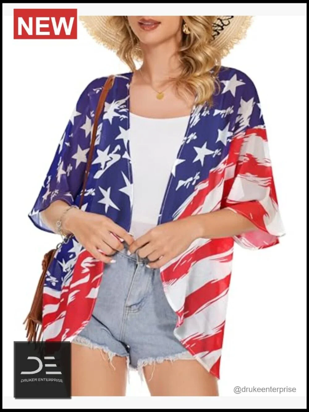 Floral Print Puff Sleeve Kimono Cardigan Loose Cover Up Blouse